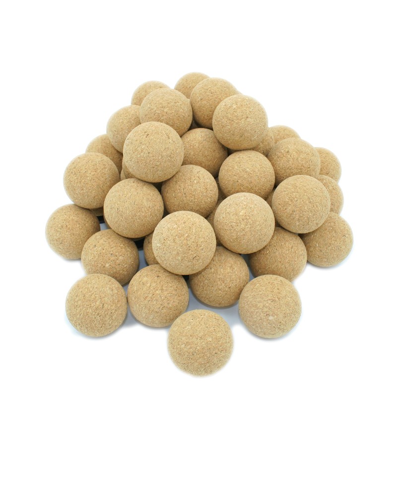 Lot De 50 Balles De Baby-foot En Liège Brut – Diamètre 35 Mm, Pour Baby-foot Bonzini Et Autres, Fabriqué En France