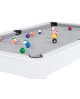 billard blanc tapis gris