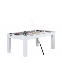 Table billard convertible 6ft Dubaï blanc laqué