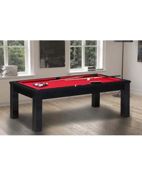 Table billard convertible Santiago Noir Pas Cher ! Billard 7ft Convertible  Table à Manger