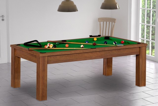 Table Multijeux 7ft Rouge – Billard + Air Hockey + Tennis De Table – Avec Bancs Et Accessoires