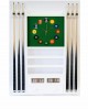 Porte-queues de billard horloge blanc