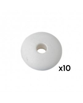 Billes de marque plastique blanc Stella - Le lot de 10