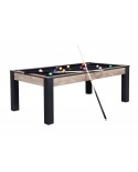 Table billard convertible 7ft Louxor industriel tapis noir