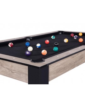 Table billard convertible 6ft Dubaï industriel tapis noir