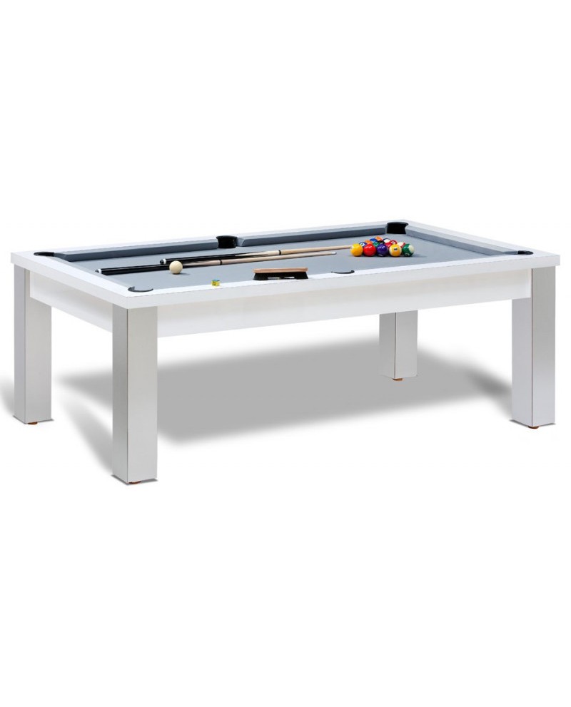 Paris Prix - Table De Billard Convertible kansas 185cm Blanc & Prune à  Prix Carrefour