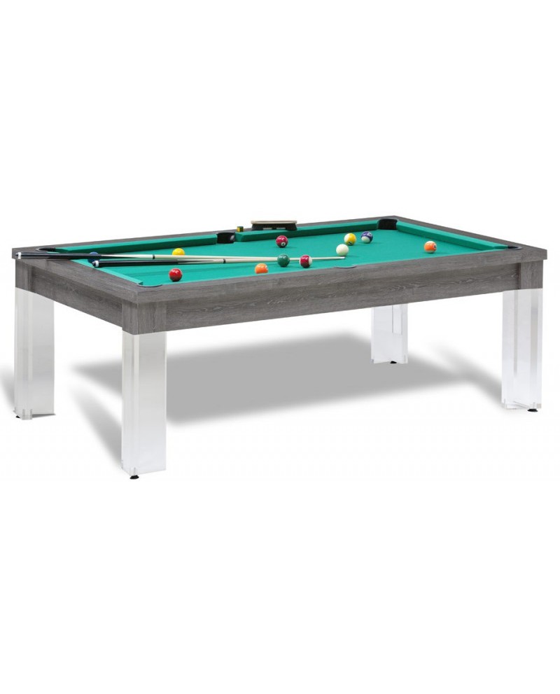 Table billard convertible Bogota Chêne anthracite Pas Cher ! Billard 7ft Convertible  Table à Manger