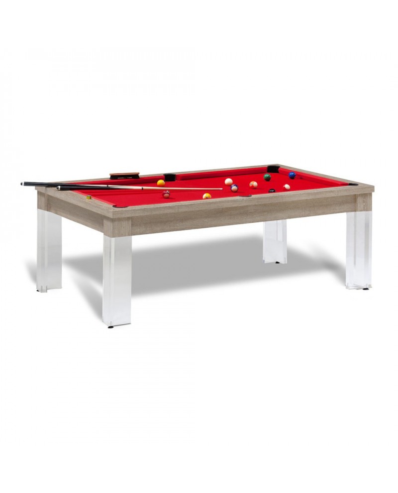 Billard convertible en table à manger blanc - 216 x 120 x 77 cm - Conver- Table