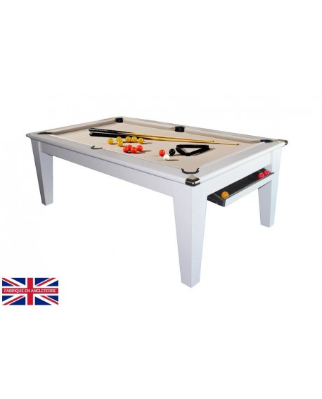 Table billard convertible York Blanc