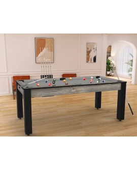 Table billard convertible 7ft Louxor industriel 