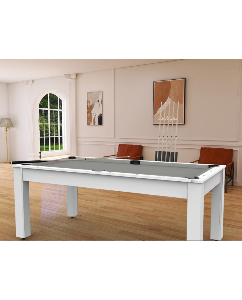 Table billard convertible 7ft Louxor industriel tapis noir Pas Cher !  Billard 7ft Convertible Table à Manger