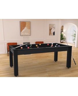 Table billard convertible 7ft Louxor noir grainé