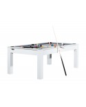Table billard convertible 7ft Louxor blanc laqué