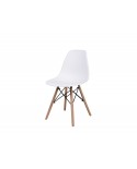 Chaise Nordik Blanc style scandinave - Lot de 4