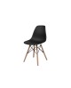 Chaises Nordik Noir style scandinave - Lot de 4