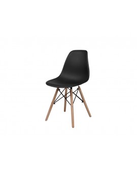 Chaise Nordik Noir style scandinave - Lot de 4