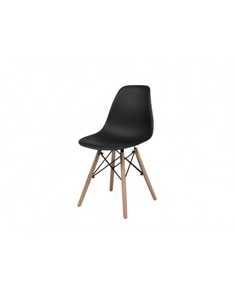 Chaises Nordik Noir style scandinave - Lot de 4
