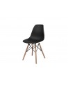Chaises Nordik Noir style scandinave - Lot de 4