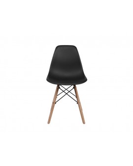 Chaises Nordik Noir style scandinave - Lot de 4