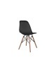 Chaises Nordik Noir style scandinave - Lot de 4