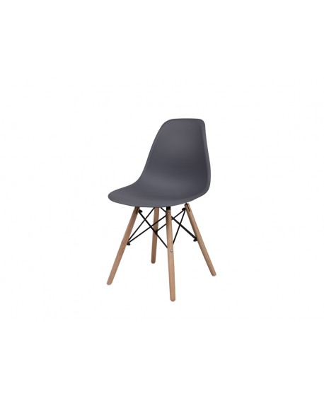 Chaises Nordik Noir style scandinave - Lot de 4