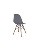 Chaises Nordik Noir style scandinave - Lot de 4