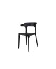 Chaise Gabriel Noir ergonomique - Lot de 4