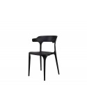 Chaise Gabriel Noir ergonomique - Lot de 4