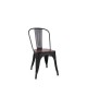 Chaise Loft Noir style industriel - Lot de 4