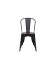 Chaise Loft Noir style industriel - Lot de 4