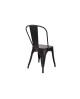 Chaise Loft Noir style industriel - Lot de 4