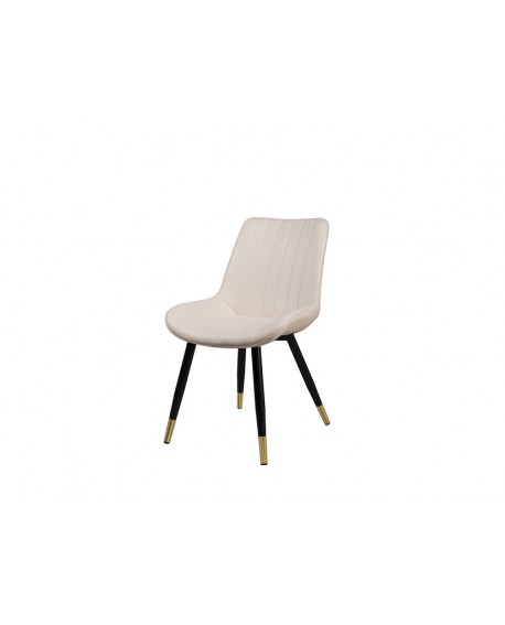 Chaise Emma Crème ergonomique - Lot de 4