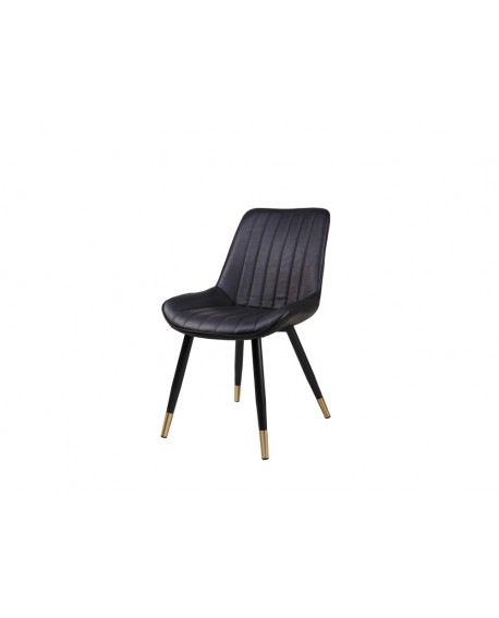 Chaise Emma Noir ergonomique - Lot de 4