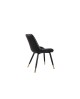 Chaise Emma Noir ergonomique - Lot de 4