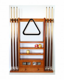 Porte Queues Billard Et Compteur Chêne en Bois - 95cm x 73cm