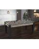 Table billard convertible industriel tapis gris