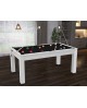 billard convertible blanc laqué tapis noir