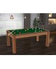 Table billard convertible Dubaï hêtre tapis vert