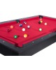 Table billard convertible noir tapis rouge