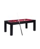 Table billard convertible 6ft Dubaï noir tapis rouge