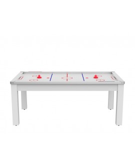 Air Hockey Toronto convertible en table à manger blanc laqué