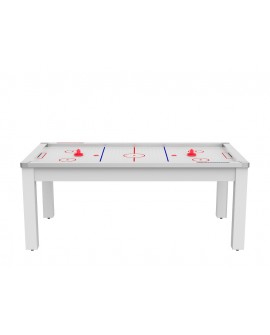 Air Hockey Toronto convertible en table à manger blanc laqué