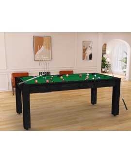 Table billard convertible 7ft Louxor noir boisé