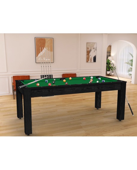 Table billard convertible 7ft Louxor noir vert