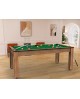 Table billard convertible hêtre tapis gris