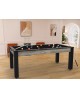 Table billard convertible 6ft Dubaï industriel tapis noir