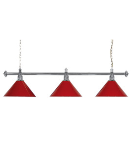 Luminaire 3 Globes louxor rouge