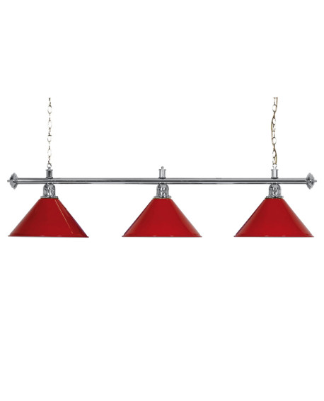 Luminaire 3 Globes louxor rouge