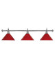Luminaire 3 Globes louxor rouge