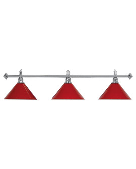 Luminaire 3 Globes louxor rouge